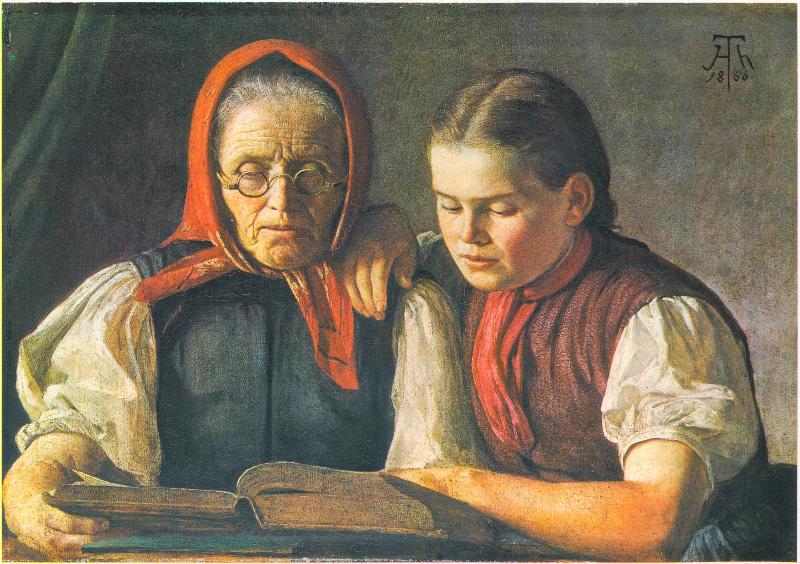 Hans Thoma Mutter und Schwester des Kunstlers oil painting picture